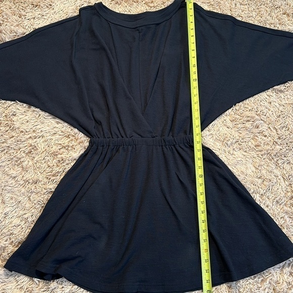 Free People Beach Black Drape Front Coverup Dress Size Small - Picture 9 of 10